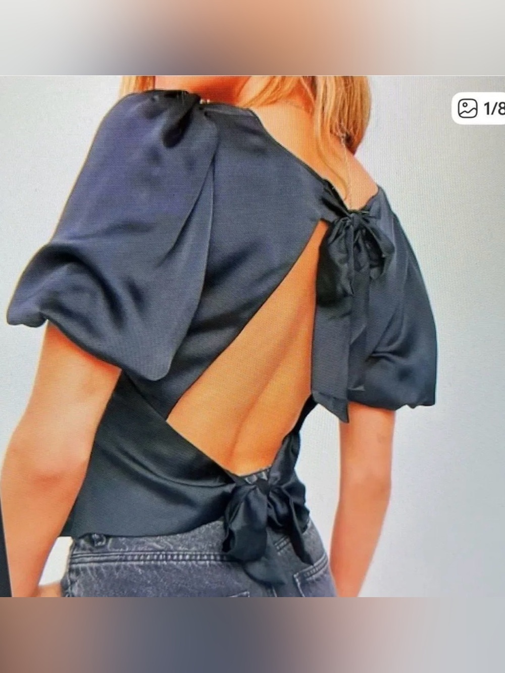 Abercrombie & Fitch Satin Open Back Blouse